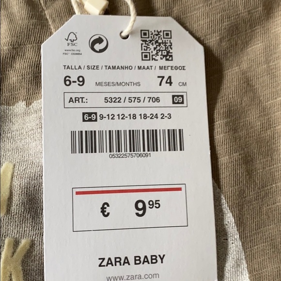 Zara Babyboy LS rocket man button neck 6-9 months - Picture 4 of 8